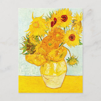 Vincent van Gogh Vase mit zwölf Sonnenblumen Art Postkarte