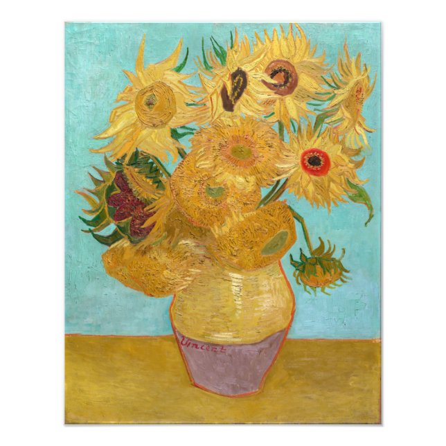 Vincent Van Gogh - Vase mit zwölf Sonnenblumen Fotodruck (Vorne)