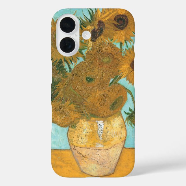 Vincent van Gogh - Vase mit zwölf Sonnenblumen iPhone 16 Hülle (Rückseite)