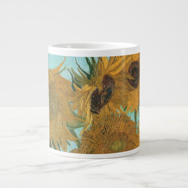Vincent van Gogh - Vase mit zwölf Sonnenblumen Jumbo-Tasse (Vorderseite)