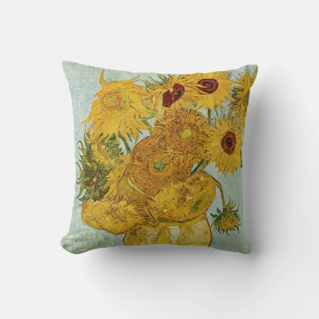 Vincent Van Gogh - Vase mit zwölf Sonnenblumen Kissen (Vorderseite)