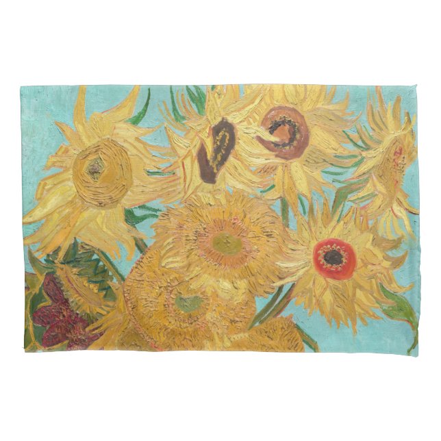 Vincent Van Gogh - Vase mit zwölf Sonnenblumen Kissenbezug (Vorderseite)