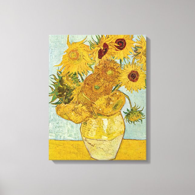 Vincent Van Gogh - Vase mit zwölf Sonnenblumen Leinwanddruck (Vorderseite)