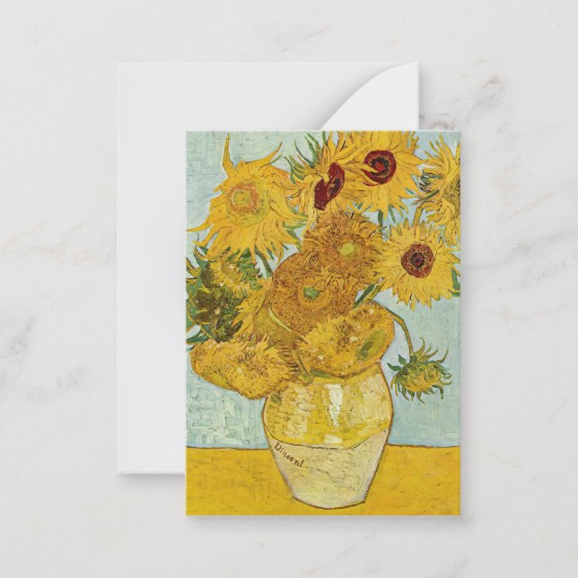 Vincent Van Gogh - Vase mit zwölf Sonnenblumen Mitteilungskarte (Vorderseite)