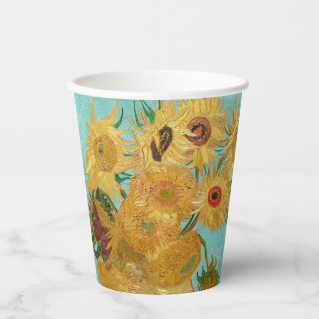 Vincent Van Gogh - Vase mit zwölf Sonnenblumen Pappbecher (Vorderseite)
