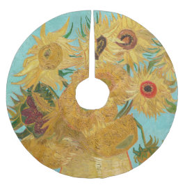 Vincent Van Gogh - Vase mit zwölf Sonnenblumen Polyester Weihnachtsbaumdecke