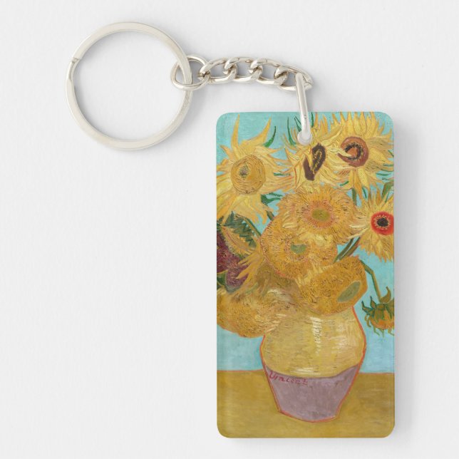 Vincent Van Gogh - Vase mit zwölf Sonnenblumen Schlüsselanhänger (Vorderseite)