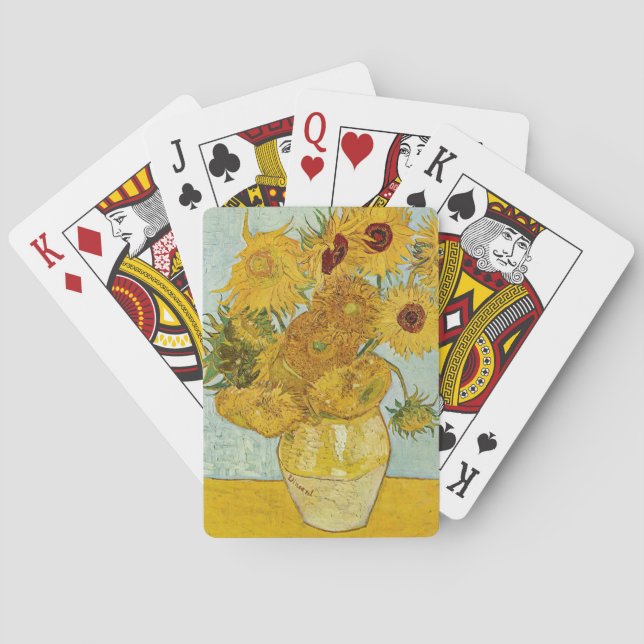 Vincent Van Gogh - Vase mit zwölf Sonnenblumen Spielkarten (Rückseite)