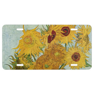 Vincent Van Gogh - Vase mit zwölf Sonnenblumen US Nummernschild