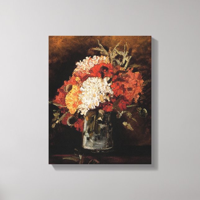 Vincent Van Gogh - Vase with Carnys - Fine Art Leinwanddruck (Vorderseite)