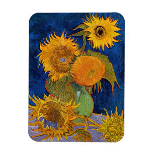 Vincent van Gogh - Vasen mit fünf Sonnenblumen Magnet