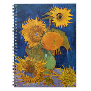 Vincent van Gogh - Vasen mit fünf Sonnenblumen Notizblock