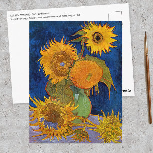 Vincent van Gogh - Vasen mit fünf Sonnenblumen Postkarte