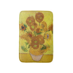 Vincent van Gogh - Vasen mit fünfzehn Sonnenblumen Badematte