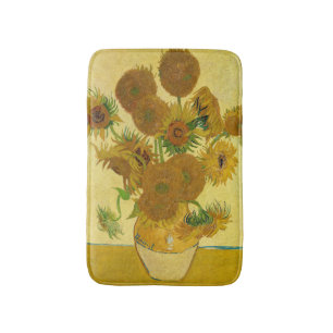 Vincent van Gogh - Vasen mit fünfzehn Sonnenblumen Badematte