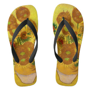 Vincent van Gogh - Vasen mit fünfzehn Sonnenblumen Flip Flops