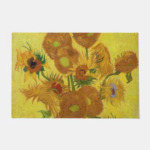 Vincent van Gogh - Vasen mit fünfzehn Sonnenblumen Fußmatte