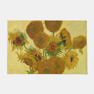 Vincent van Gogh - Vasen mit fünfzehn Sonnenblumen Fußmatte