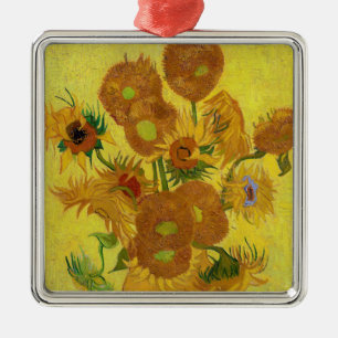 Vincent van Gogh - Vasen mit fünfzehn Sonnenblumen Ornament Aus Metall