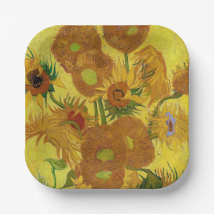 Vincent van Gogh - Vasen mit fünfzehn Sonnenblumen Pappteller