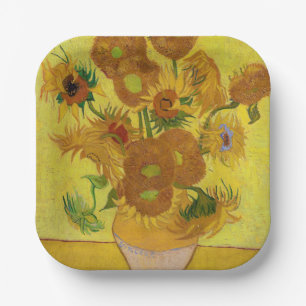 Vincent van Gogh - Vasen mit fünfzehn Sonnenblumen Pappteller