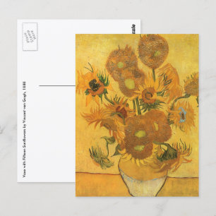 Vincent van Gogh - Vasen mit fünfzehn Sonnenblumen Postkarte