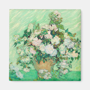 Vincent Van Gogh Vasen mit rosa Rosen Fine Art Magnet