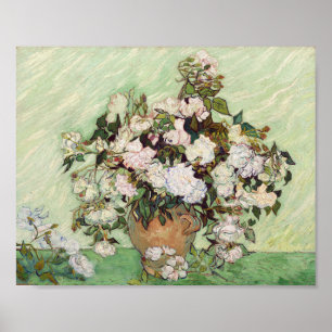 Vincent Van Gogh Vasen Mit Rosa Rosen Florale Kuns Poster