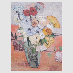 Vincent van Gogh - Vasen mit Rosen & Anemonen Seidenpapier