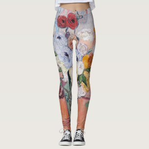 Vincent van Gogh - Vasen mit Rosen und Anemonen Leggings