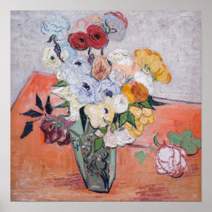 Vincent van Gogh - Vasen mit Rosen und Anemonen Poster