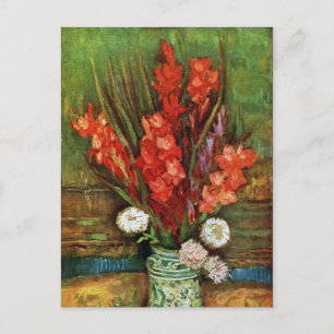 Vincent van Gogh - Vasen mit roten Gladiolen Postkarte