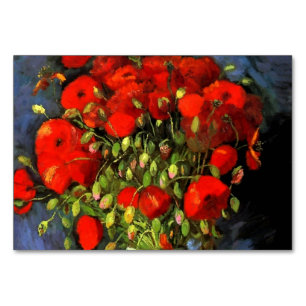 Vincent Van Gogh Vasen Mit Roten Mohn Blumen Kunst Tischnummer
