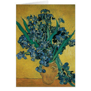 Vincent van Gogh - Vasen mit Schwertlilien vor gel