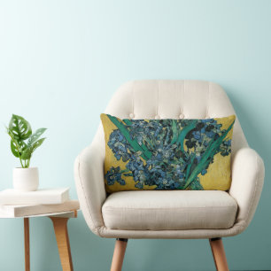 Vincent van Gogh - Vasen mit Schwertlilien vor gel Lendenkissen