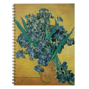 Vincent van Gogh - Vasen mit Schwertlilien vor gel Notizblock