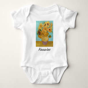 Vincent Van Gogh - Vasen mit zwölf Sonnenblumen Baby Strampler