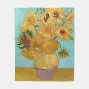 Vincent Van Gogh - Vasen mit zwölf Sonnenblumen Fleecedecke