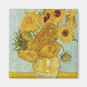 Vincent Van Gogh - Vasen mit zwölf Sonnenblumen Magnet