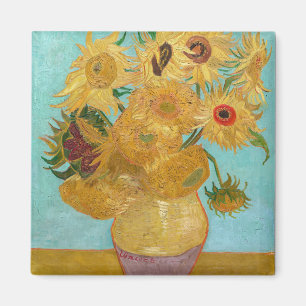 Vincent Van Gogh - Vasen mit zwölf Sonnenblumen Magnet