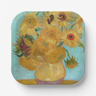 Vincent Van Gogh - Vasen mit zwölf Sonnenblumen Pappteller