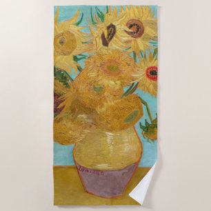 Vincent Van Gogh - Vasen mit zwölf Sonnenblumen Strandtuch