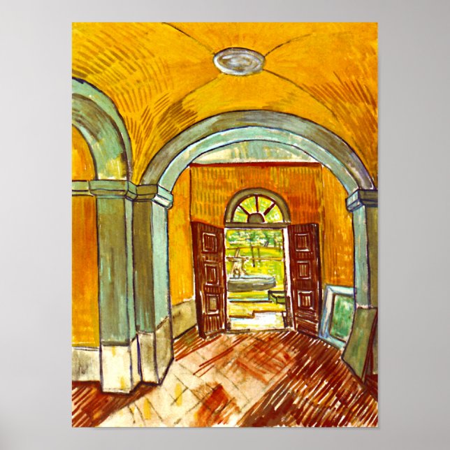 Vincent Van Gogh - Vestibule vom Asyl Poster (Vorne)