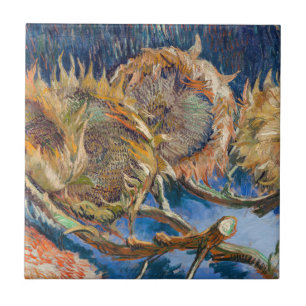 Vincent van Gogh - Vier geschnittene Sonnenblumen Fliese