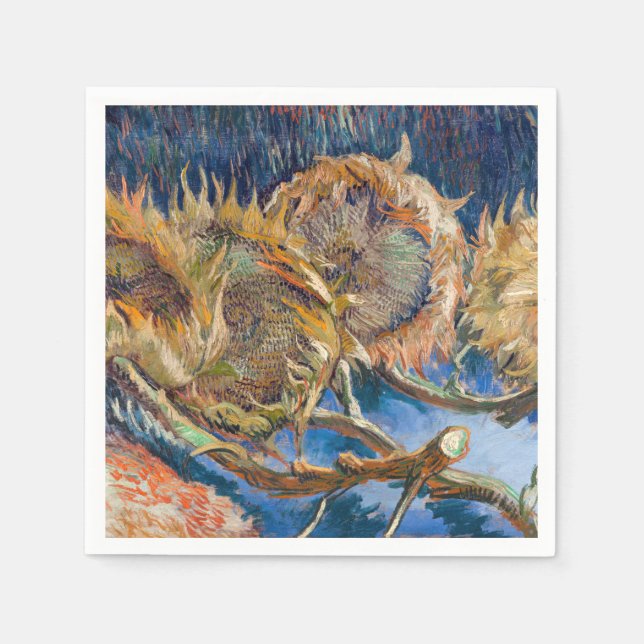 Vincent van Gogh - Vier Schnittblumen Serviette (Vorderseite)