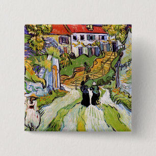 Vincent Van Gogh - Village Street and Steps Button