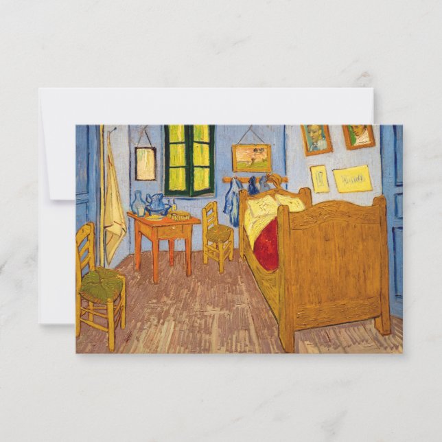 Vincent van Gogh - Vincent's Bedroom in Arles Dankeskarte (Vorderseite)