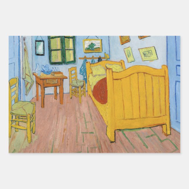 Vincent Van Gogh - Vincent's Bedroom in Arles Geschenkpapier Set (Vorderseite)