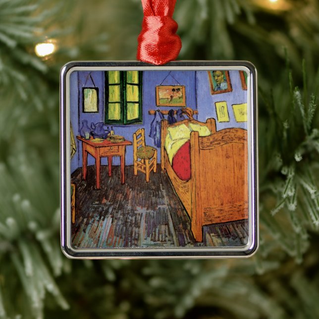 Vincent van Gogh - Vincent's Bedroom in Arles Ornament Aus Metall (Baum)