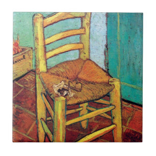Vincent Van Gogh - Vincents Stuhl mit Pfeife Fliese